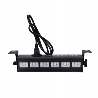 LED svietidlo s čiernym UV svetlom do interiéru 6x3W